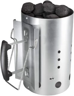 Compact Rapidfire Charcoal Kettle Grill Chimney Starter Replace For Weber 7447