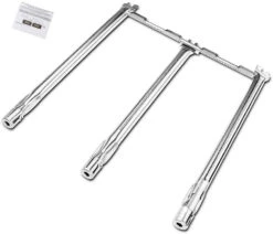 18'' Grill Burner 69787 For Weber Spirit Front Knobs E-310, S-310, E-320, S-320, E-320, SP-330 3 Burner Grills, 304 SSA Steel Weber Parts