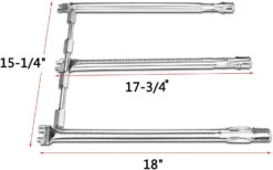 18'' Grill Burner 69787 For Weber Spirit Front Knobs E-310, S-310, E-320, S-320, E-320, SP-330 3 Burner Grills, 304 SSA Steel Weber Parts -Cheap Grill Store B07QWJLV8F 3
