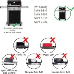 18'' Grill Burner 69787 For Weber Spirit Front Knobs E-310, S-310, E-320, S-320, E-320, SP-330 3 Burner Grills, 304 SSA Steel Weber Parts -Cheap Grill Store B07QWJLV8F 7