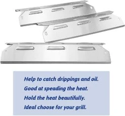 Heat Plates Sheild Tent For Kenmore 146.23678310, 146.23679310, 146.20164510, 146.03505410 Grills, 3Pcs Parts Kit 14 7/8 X 5'' -Cheap Grill Store B07X5L15KY 5