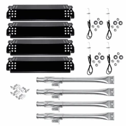 Replacement Parts Kit Fits Nexgrill 4 Burner Grills, 720-0958A, 720-0894, 720-0830H Etc, Burner + Heat Plates