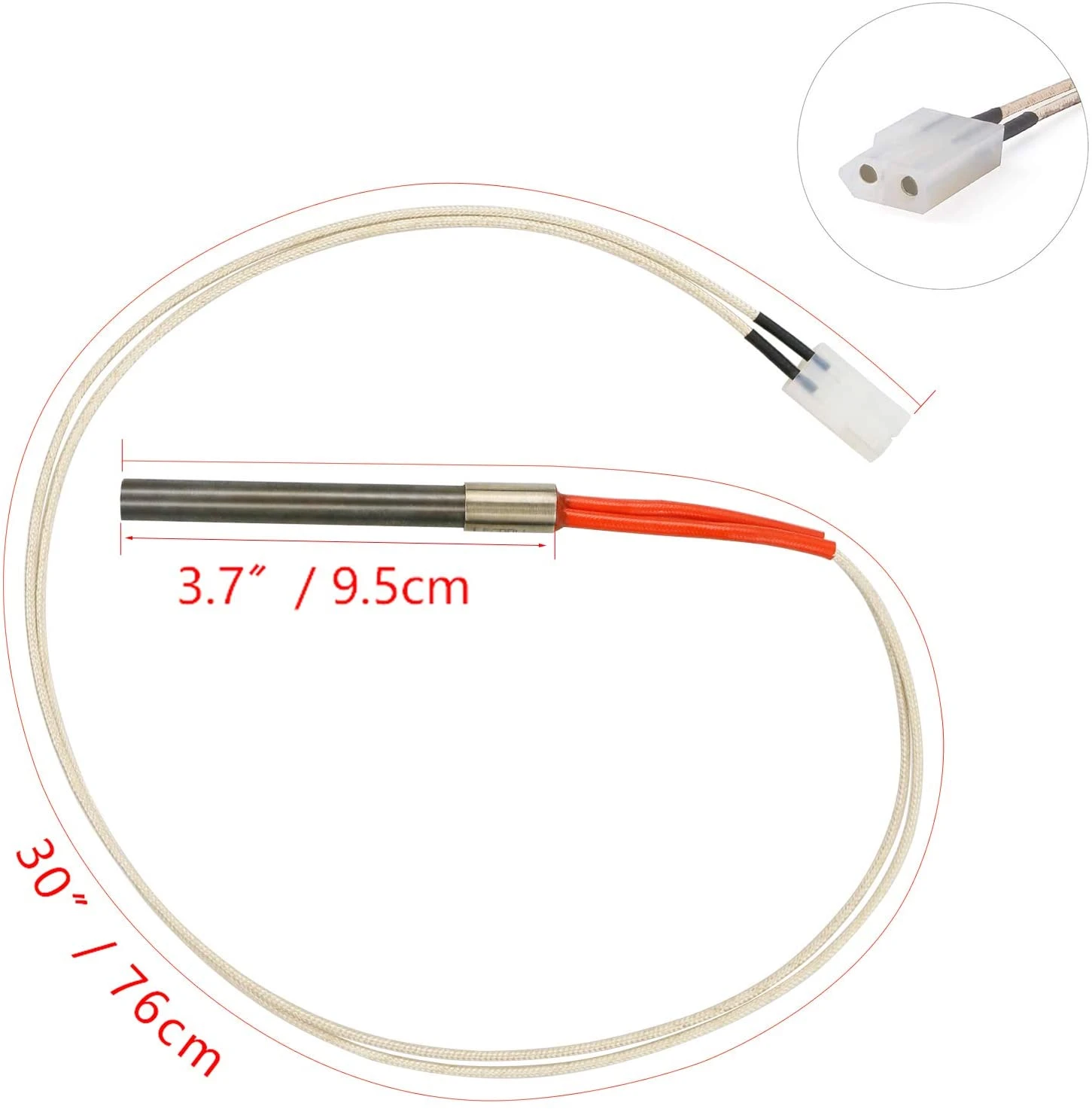 Fire Burn Pot + Hot Rod Ignitor For Traeger Century 22 TFB57CLB Pellet Grill, Replacement Parts With Screws And Fuse 6 Fire Burn Pot + Hot Rod Ignitor For Traeger Century 22 TFB57CLB Pellet Grill, Replacement Parts With Screws And Fuse - Image 4