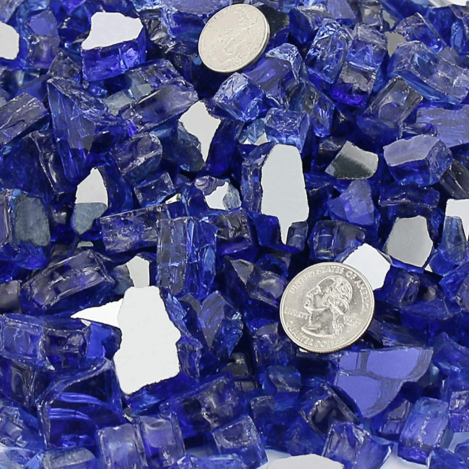 10 LBS 1/2'' Fire Glass Cobalt Blue Reflective Tempered Fire Rock For Fire Pits And Fireplace 10 10 LBS 1/2'' Fire Glass Cobalt Blue Reflective Tempered Fire Rock For Fire Pits And Fireplace - Image 8