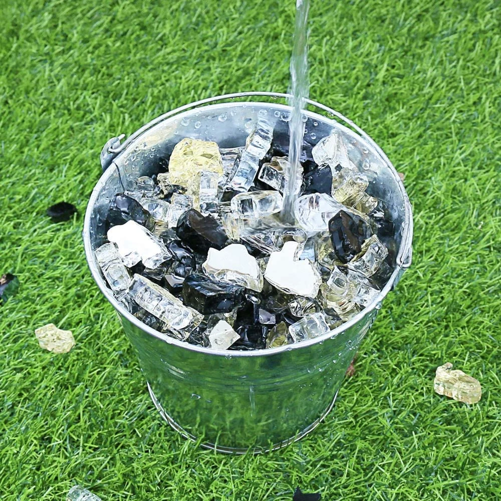 1/2'' Patio Heaters Black Gold And White Fire Glass Reflective Tempered Fire Rocks For Fire Pits, Fireplace And Fire Bowl 8 1/2'' Patio Heaters Black Gold And White Fire Glass Reflective Tempered Fire Rocks For Fire Pits, Fireplace And Fire Bowl - Image 6