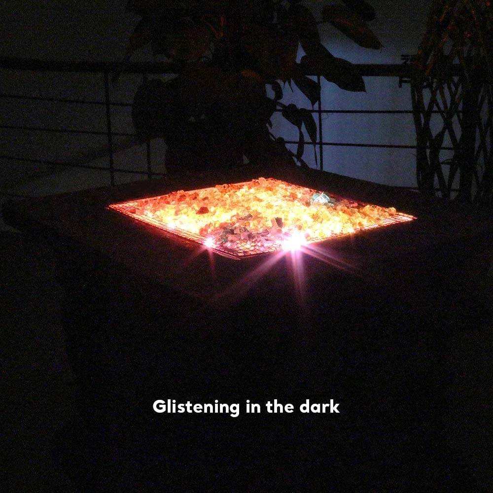 1/2'' Patio Heaters Black Gold And White Fire Glass Reflective Tempered Fire Rocks For Fire Pits, Fireplace And Fire Bowl 7 1/2'' Patio Heaters Black Gold And White Fire Glass Reflective Tempered Fire Rocks For Fire Pits, Fireplace And Fire Bowl - Image 5