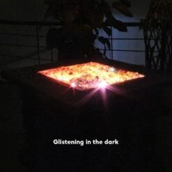 1/2'' Patio Heaters Fire Glass Reflective Tempered Gold Green Copper Fire Rock For Fire Pits, Fireplace And Fire Bowl -Cheap Grill Store B07Z7YSZ6K4