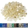 10 LBS 1/2'' Gold Fire Glass Reflective Tempered Fire Rocks For Fire Pits, Fireplace And Fire Bowl
