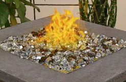 10 LBS 1/2'' Fire Glass White Gold Copper Reflective Tempered Fire Rocks For Fire Pits, Fireplace And Fire Bowl -Cheap Grill Store B07Z957GKK3