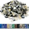 1/2'' Patio Heaters Black Gold And White Fire Glass Reflective Tempered Fire Rocks For Fire Pits, Fireplace And Fire Bowl -Cheap Grill Store B07Z95VHR81