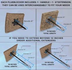 Fireplace Flue Plug For 12"X12" Square Chimney Flue - Chimney Sheep Draft Stopper Damper, Fireplace Plug, Save Energy Block Odor & Debris -Cheap Grill Store B08KHPD6J5 2