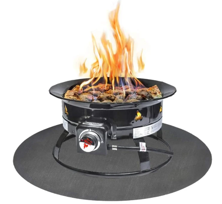 Fire Pit Mat, Bonfires,Lawn, Patio, Chiminea, Deck Defender, Under Grill Mat, BBQ Mat, Heat Shield, Fire Resistant Pad For Outdoors (58 Inch Round) 4 Fire Pit Mat, Bonfires,Lawn, Patio, Chiminea, Deck Defender, Under Grill Mat, BBQ Mat, Heat Shield, Fire Resistant Pad For Outdoors (58 Inch Round) - Image 2