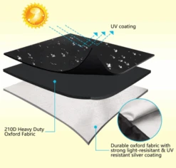 Waterproof Grill Cover For Cuisinart CCG190RB Portable Charcoal, Weber 10020 Smokey Joe 14-Inch Portable Grill Windproof Snow Dust Protection -Cheap Grill Store B08SLWM1GV 2