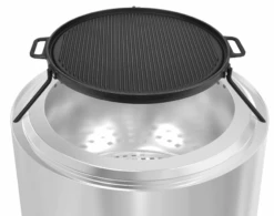 BBQ Cast Iron Griddle, Grill Cookware For Solo Stove Bonfire 19.5" Fire Pit And Yukon Firepit, Portable Round Iron Pan With 3 Removable Legs