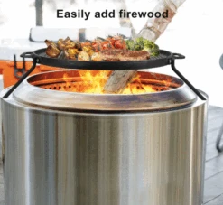 BBQ Cast Iron Griddle, Grill Cookware For Solo Stove Bonfire 19.5" Fire Pit And Yukon Firepit, Portable Round Iron Pan With 3 Removable Legs -Cheap Grill Store B09SCQVZGC 5