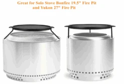 BBQ Cast Iron Griddle, Grill Cookware For Solo Stove Bonfire 19.5" Fire Pit And Yukon Firepit, Portable Round Iron Pan With 3 Removable Legs -Cheap Grill Store B09SCQVZGC4