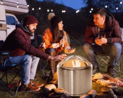 Fire Pit Spark Cover For Solo Stove Bonfire Size Firepit - Easy To Lift 304 Stainless Steel Fire Pit Fireplace Spark Shield With Guild Stick -Cheap Grill Store B0C7F864MH 4