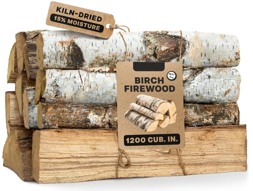 15" Birch Firewood Logs, Seasoned Kiln-Dried Fire Wood For Fire Pit, Fireplace, Campfire, Pizza Oven, Split Wood, Solo Stove, 1200 Cub. In. 15-20lb 3 15" Birch Firewood Logs, Seasoned Kiln-Dried Fire Wood For Fire Pit, Fireplace, Campfire, Pizza Oven, Split Wood, Solo Stove, 1200 Cub. In. 15-20lb