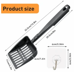 13“ ”Hollow Out Fireplace Ash Sifter Metal Coal Shovel Heat Resistant Scoop Charcoal Shovel Tools With Self-Adhesive Hook For Wood Stove Fire Pit -Cheap Grill Store B0DGWTKLDY 1