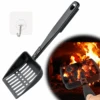 13“ ”Hollow Out Fireplace Ash Sifter Metal Coal Shovel Heat Resistant Scoop Charcoal Shovel Tools With Self-Adhesive Hook For Wood Stove Fire Pit