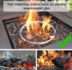 Granules Lava Rock For Fit Pit, 1-3 Inch Safe Natural Tempered Lava Stones For Fireplace, Landscaping, Fire Bowls, Gas Log Sets, 10 Pounds -Cheap Grill Store Z76001.B1101 2