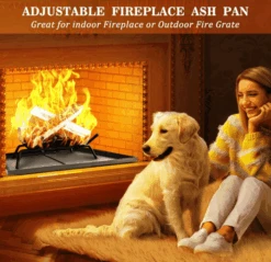Adjustable Fireplace Tray Ash Pan - Mess Free Ash Removal, Fireplace Ash Tray Expands From 22 Inches Up To 31-1/2 Inches, Ash Collection, Black -Cheap Grill Store Z81020.B0301 7